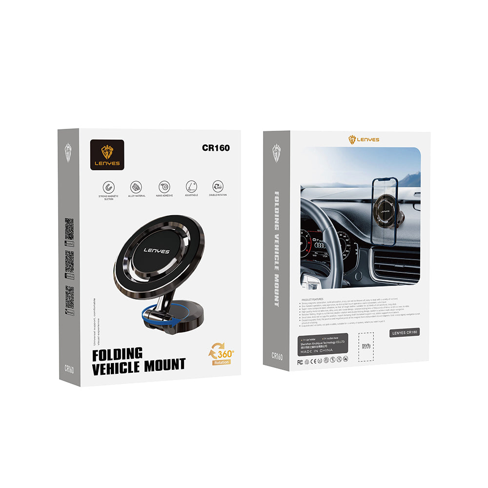 Lenyes CR160 Magnetik M-safe 360° Oynar Başlıklı Araç İçi Telefon Tutucu Lenyes CR160 Magnetik M-safe 360° Oynar Başlıklı Araç İçi Telefon Tutucu